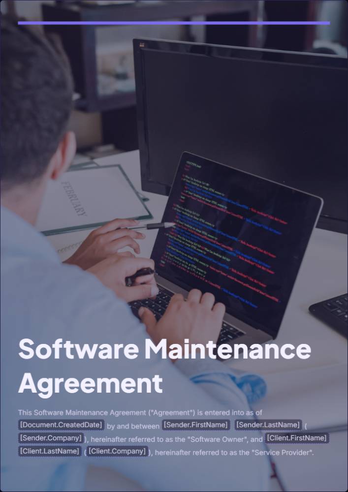 Software Maintenance Agreement