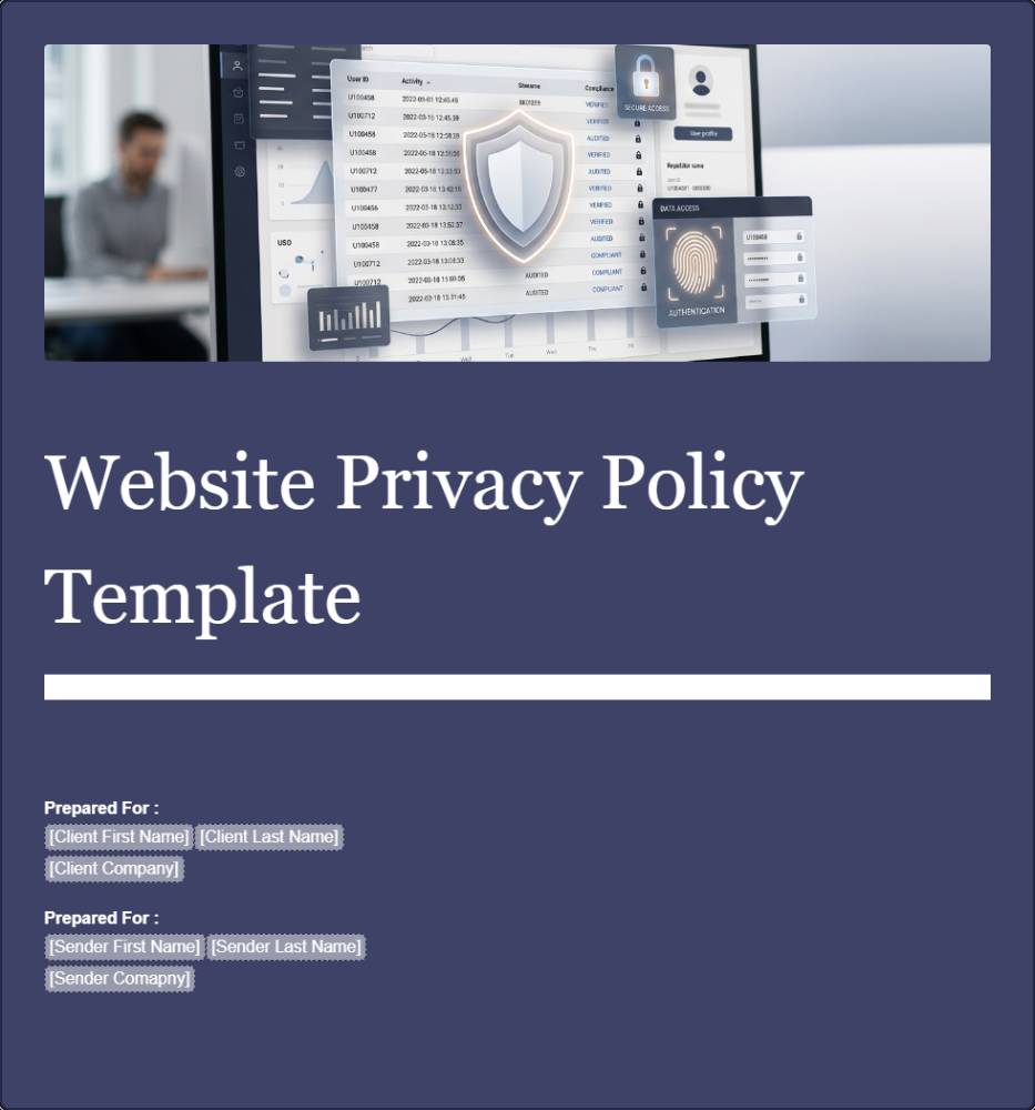 Website Privacy Policy Template