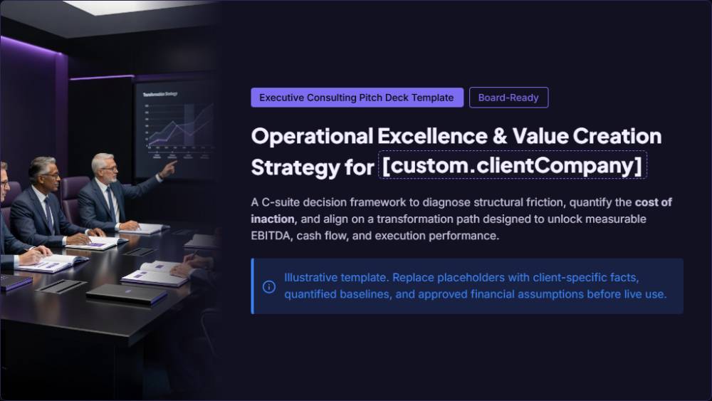 Executive Consulting Pitch Deck Template