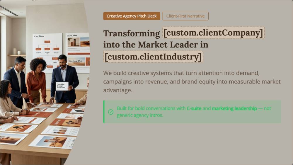 Strategic Creative Agency Pitch Deck Template