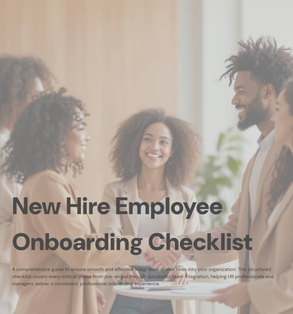 New Hire Employee Onboarding Checklist