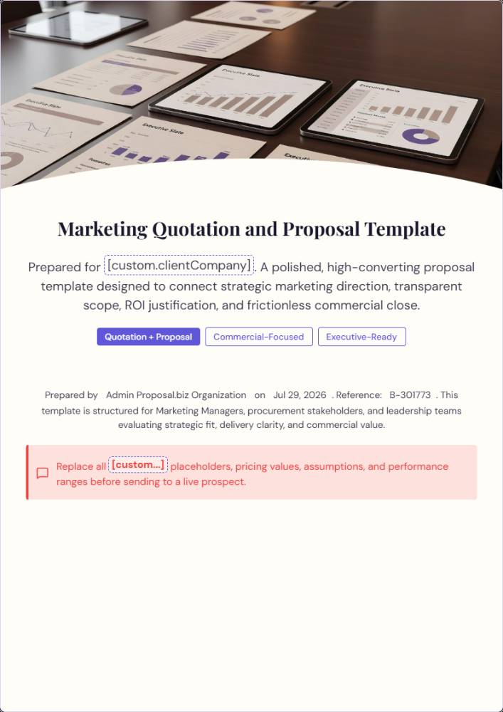 Marketing Quotation and Proposal Template