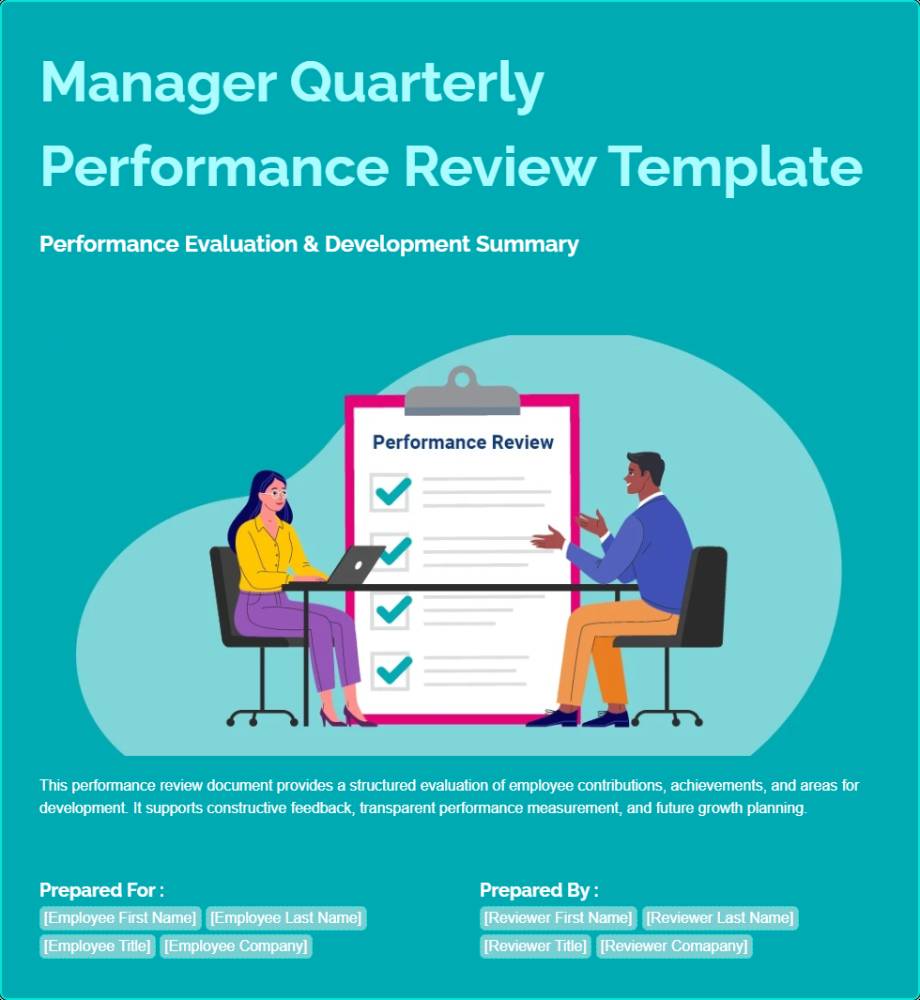Manager Quarterly Performance Review Template
