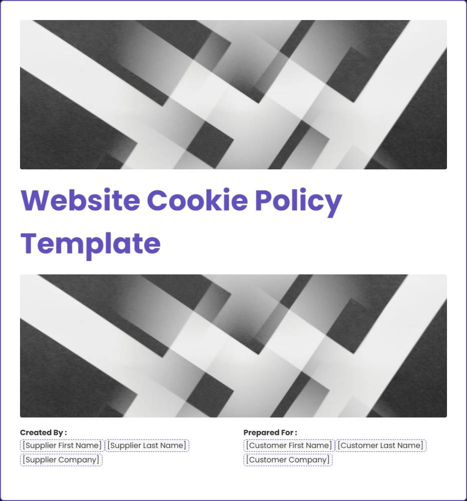 Website Cookie Policy Template