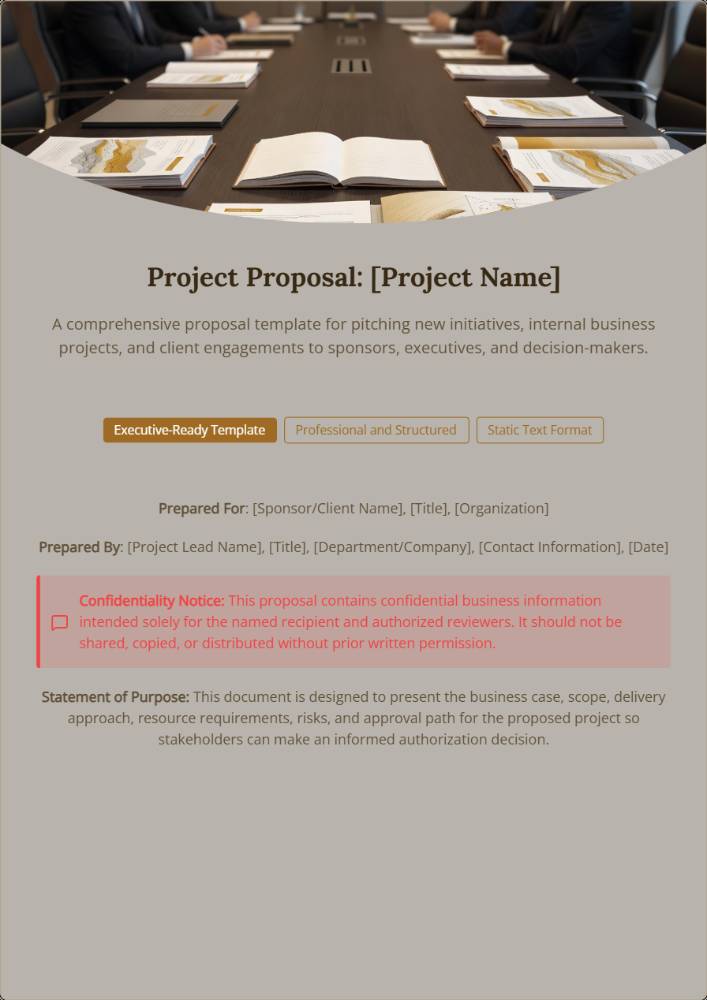 Comprehensive Project Proposal Template