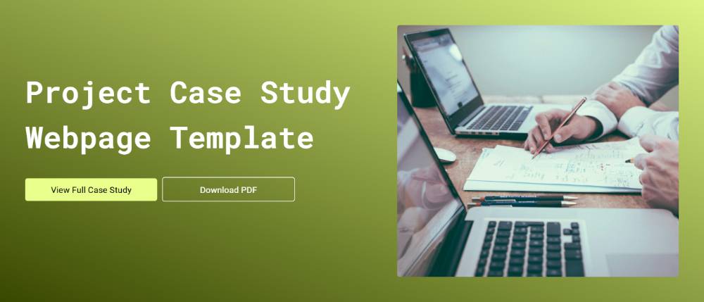 Project Case Study Webpage Template