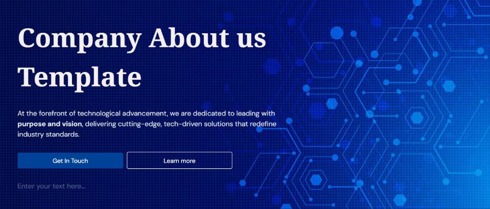 Company About Us Page Template