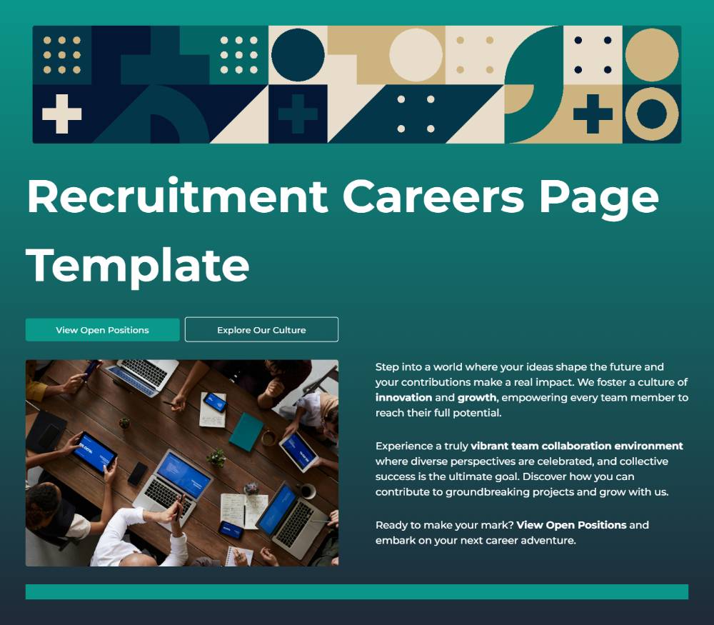 Recruitment Careers Page Template