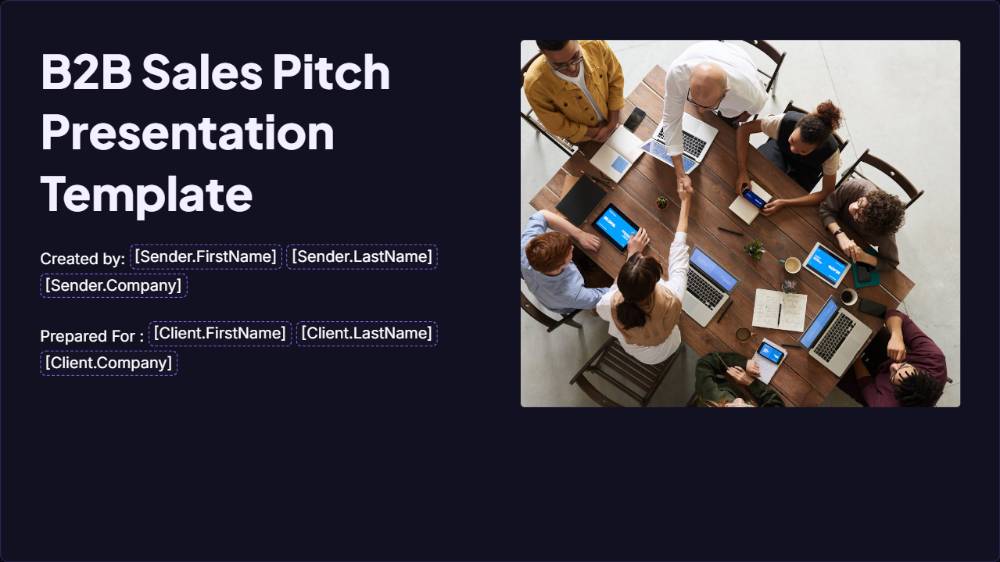 B2B Sales Pitch Presentation Template