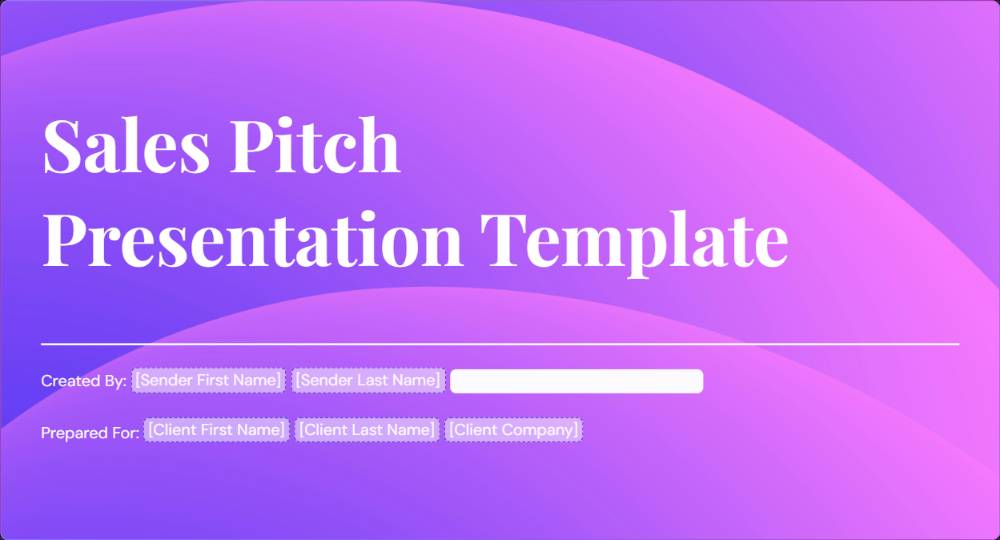 Sales Pitch Presentation Template