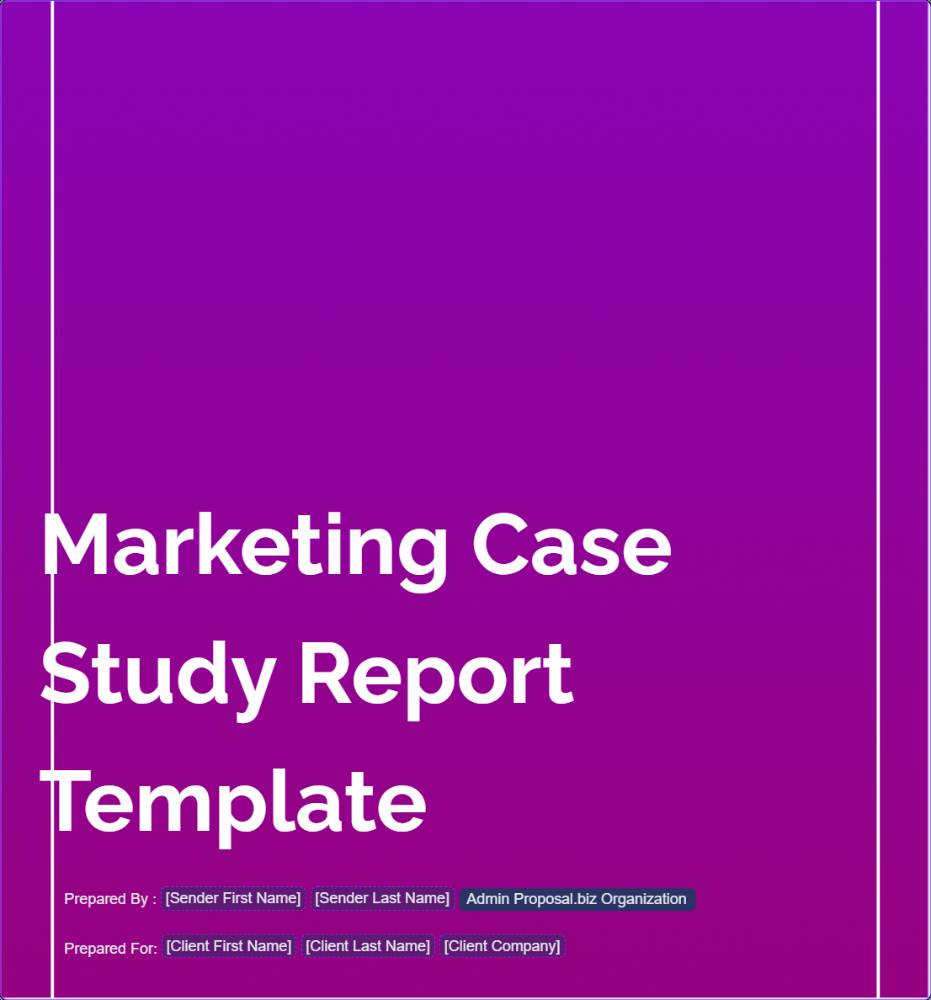 Marketing Case Study Report Template