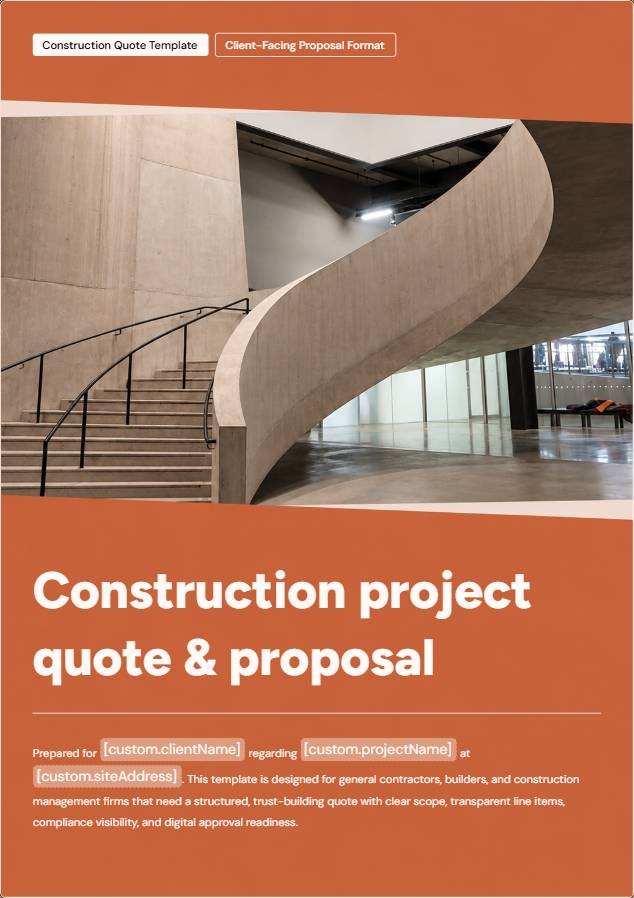 Construction Quote Template
