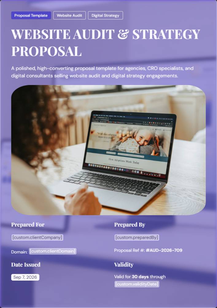 Website Audit Proposal Template 