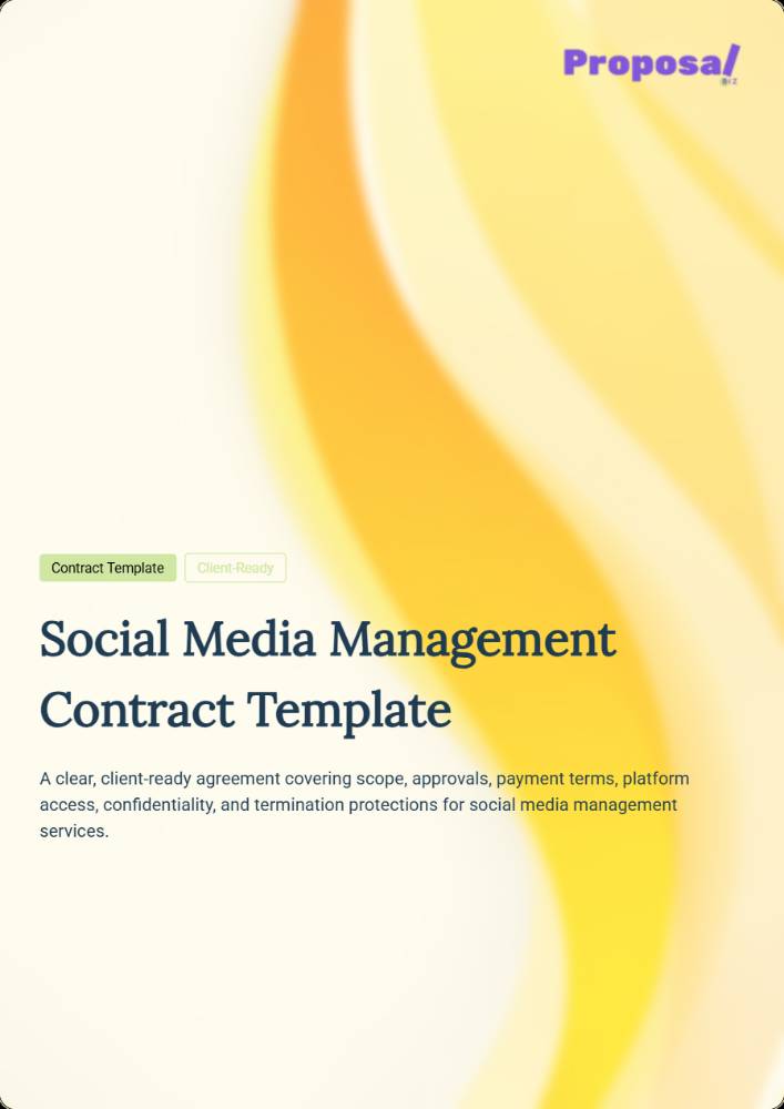 Social Media Management Contract Template
